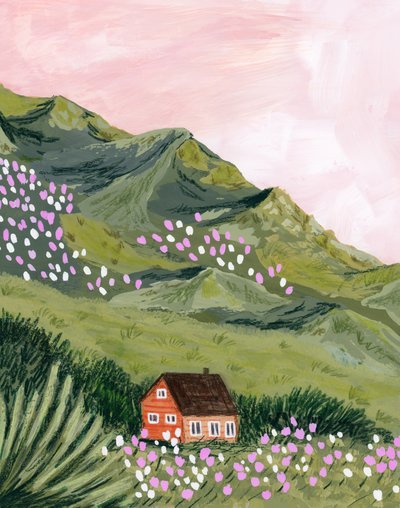 Mountain Home Pink Sky by Sarah Gesek