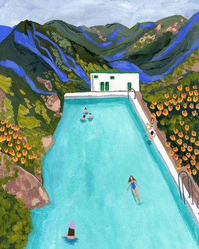 Mountain Pool Retreat by Sarah Gesek
