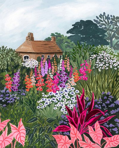 Vibrant Cottage Garden by Sarah Gesek