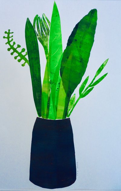 Vase of Leaves by Sarah Thompson Engels