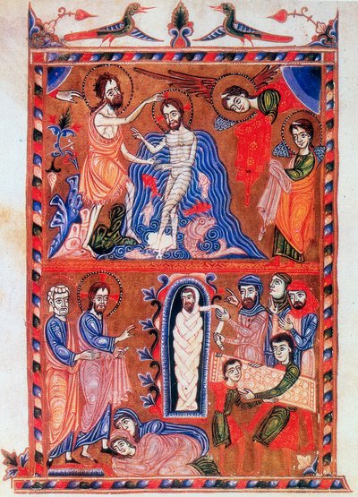 Baptism of Jesus and the Raising of Lazarus, 1336 by Sargis Pidsak