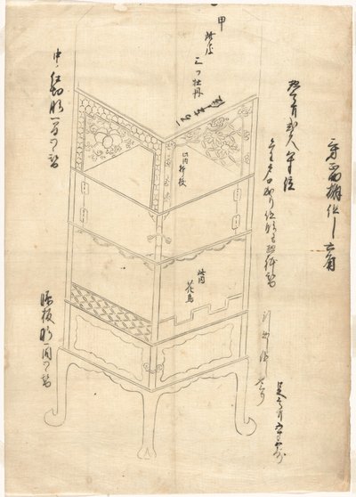 Design for a Cabinet by Sasaya (workshop of)