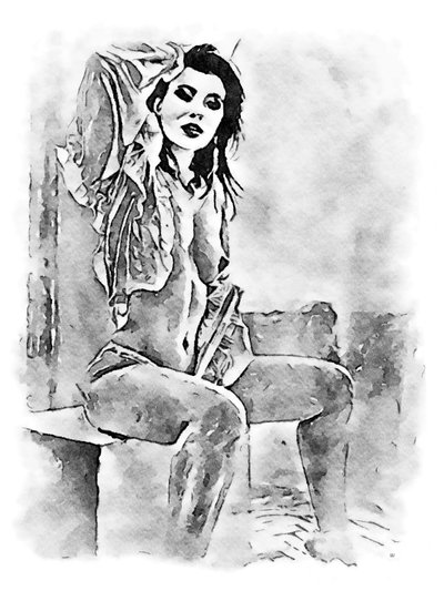 Naked Woman with Blouse by SaskiaBJ