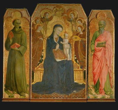 Polyptych. Center: Madonna and Child Surrounded by Sassetta (c.1392 1450)
