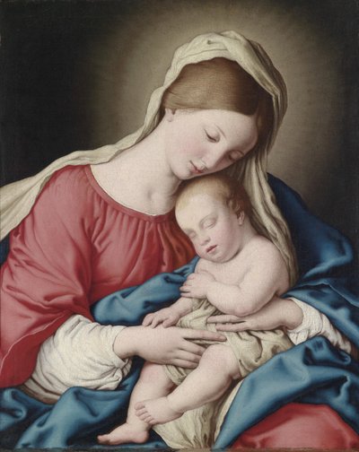 Virgin with Sleeping Child by Sassoferrato