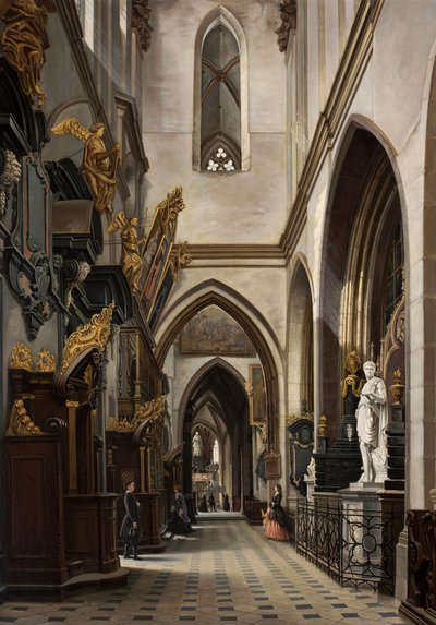 View of the Aisle in the Wawel Cathedral by Saturnin Swierzynski