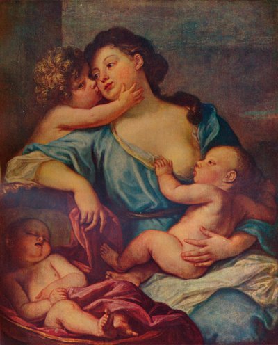 Portrait of a Lady and Three Children, 17th century by Sébastien Bourdon