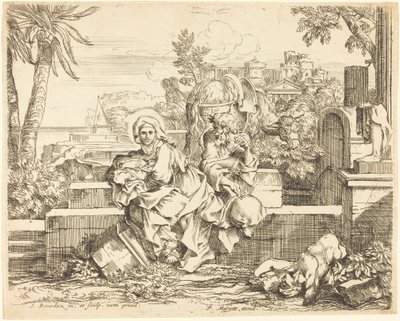 Rest on the Flight into Egypt by Sébastien Bourdon
