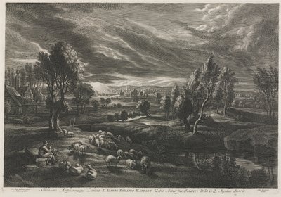 Landscape with Shepherd Playing a Flute by Schelte Adams Bolswert