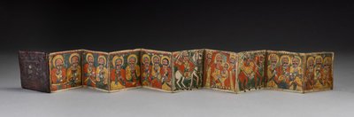 Folding Icons in Original Embossed Leather Case by School African