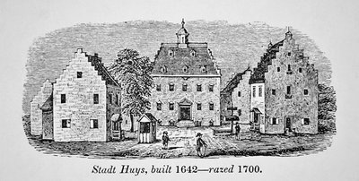 The Dutch Stadt Huys, New Amsterdam (New York), Built in 1642 and Razed in 1700 by School American