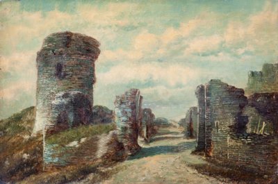 Aberystwyth Castle Ruins by School British