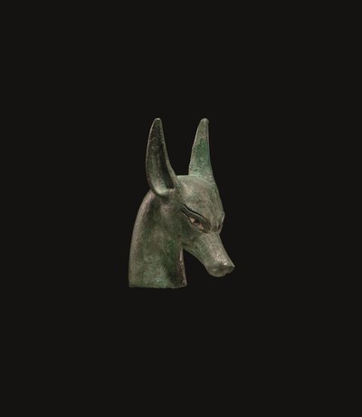 An Egyptian Bronze Scepter Finial by School Egyptian