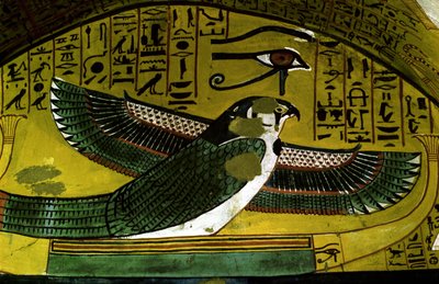 Luxor - Thebes: Site of Deir el-Medina. Village and necropolis of artisans. Detail of a grave 18th Dynasty. by School Egyptian