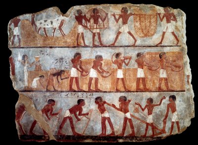 Sowing and Reaping from the Tomb of the Scribe Unsou by School Egyptian