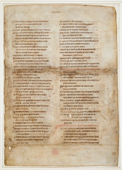 Bible fragment from the Book of Kings (the 