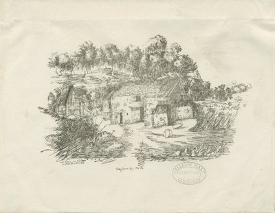Biddulph - Knypersley Mill: lithograph by School English