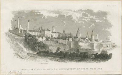 Burslem - House and Factory of Enoch Wood & Sons by School English