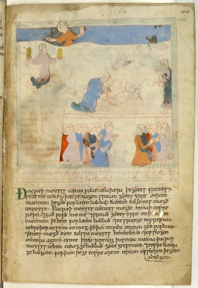 Moses with the Ten Commandments, illustration from an 