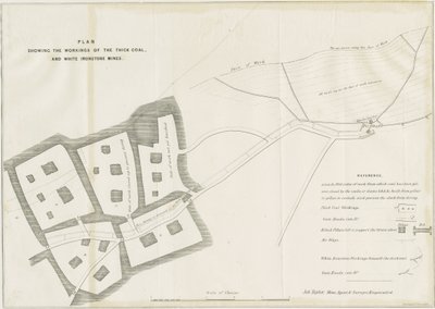 Dudley - Mine-workings: lithograph by School English