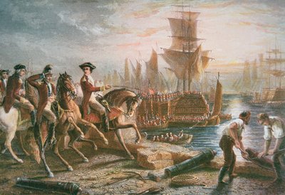 Lord Howe organizes the British evacuation of Boston in March 1776 by School English