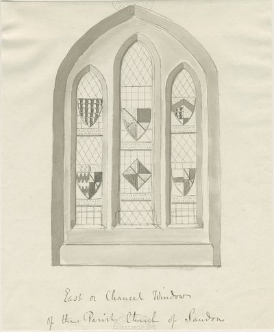 Sandon Church - East window of Chancel by School English