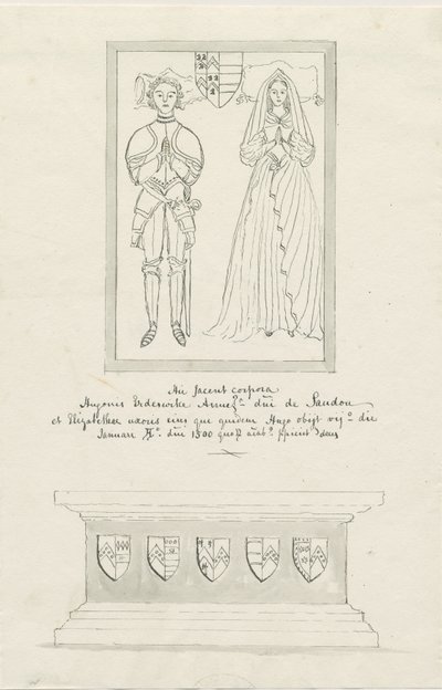 Tomb of Hugh Erdeswicke and Elizabeth Harcourt in Sandon Church by School English
