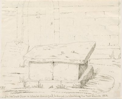 Uttoxeter Church - Old Tomb Stone by School English