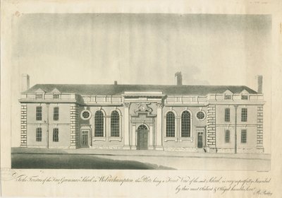 Wolverhampton - Grammar School: engraving, nd [1797] by School English