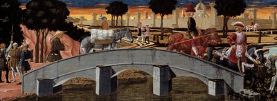 Passengers Crossing a Bridge (Detail) by School Florentine