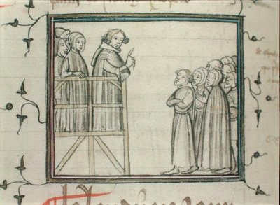 Charles V (1338-80) the Wise Preaching in Les Halles, Paris, in 1364 by School French