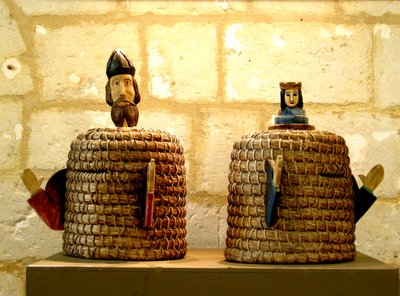 Beehives with a Bishop and a Queen by School German
