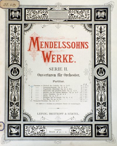 Cover of the score 