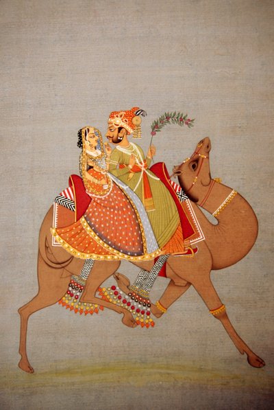 Miniature Painting on Paper, Dhala Maru, Rajasthan, India by School Indian