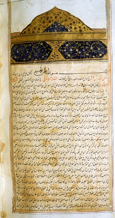 Page from The Canon of Medicine (al-Qānūn fī aṭ-Ṭibb) by Avicenna by School Iranian