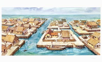 Reconstruction of the port of Spina by School Italian
