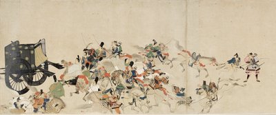 Illustrated Tale of The Civil War, The Imperial Visit to Rokuhara by School Japanese
