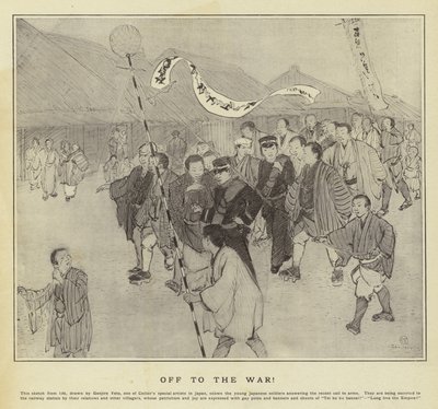 Russo-Japanese War: Off to the War by School Japanese
