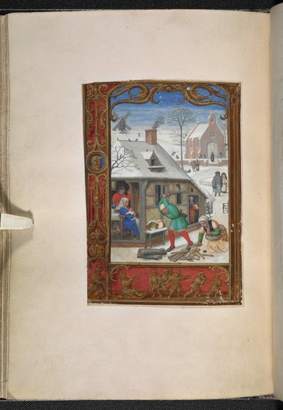 Calendar page for January, Book of Hours, Use of Rome (the 