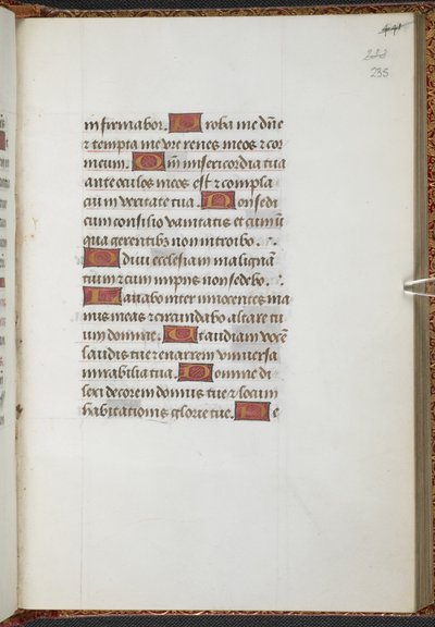 Book of Hours, Use of Sarum (