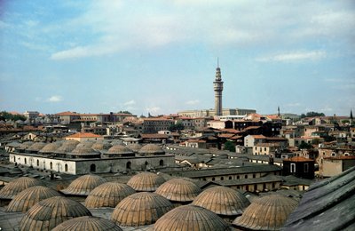 Panoramic View of Istanbul, with Domes of the Great Bazaar by School Ottoman
