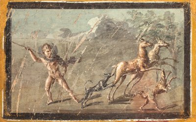 Loves While Hunting, Herculaneum by School Roman