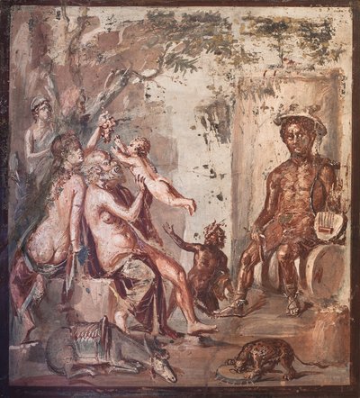 The Childhood of Bacchus, Herculaneum by School Roman