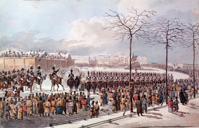 Revolt of the Decembrists in 1825 by School Russian