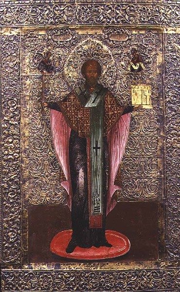 St. Nicholas of Mozhaisk, icon by School Russian