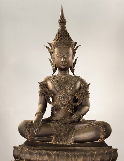 Life size Buddha in royal attire by School Siamese