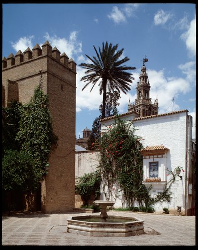 View of the Giralda, Former Minaret Converted to a Bell Tower by School Spanish