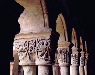 Detail of the Capitals in the Cloisters by School Spanish