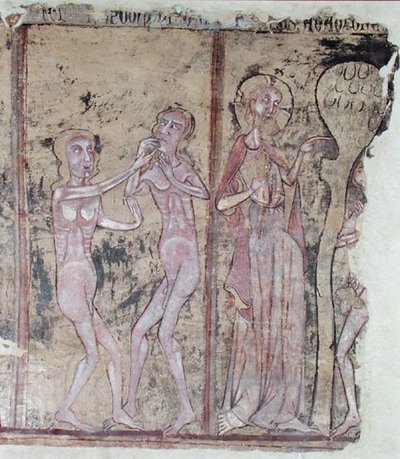 Temptation of Adam and Eve by School Spanish