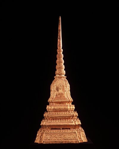 Model of a chedi or reliquary tower by School Thai